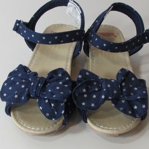 Girls Gymboree Denim Star Sandals - Size 10